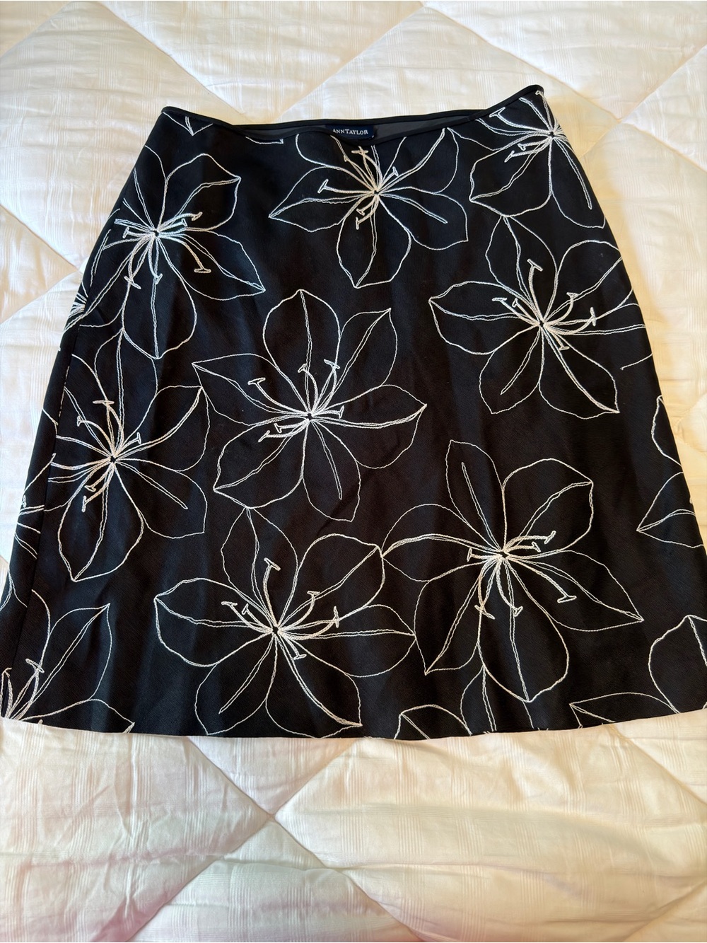 Ann Taylor Vintage Silk/Linen Floral Skirt